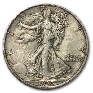 1935 Walking Liberty Half Dollar XF 1935 Walking Liberty Half Dollar XF